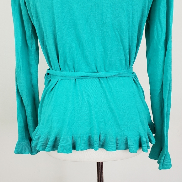 Moda International Ruffle Wrap Knit Top - Picture 10 of 12